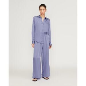 Everlane XL The Satin High Rise Pull On Pant Cornflower Blue